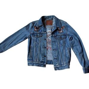 Levi's Kids Denim Jacket with Embroidered Birds